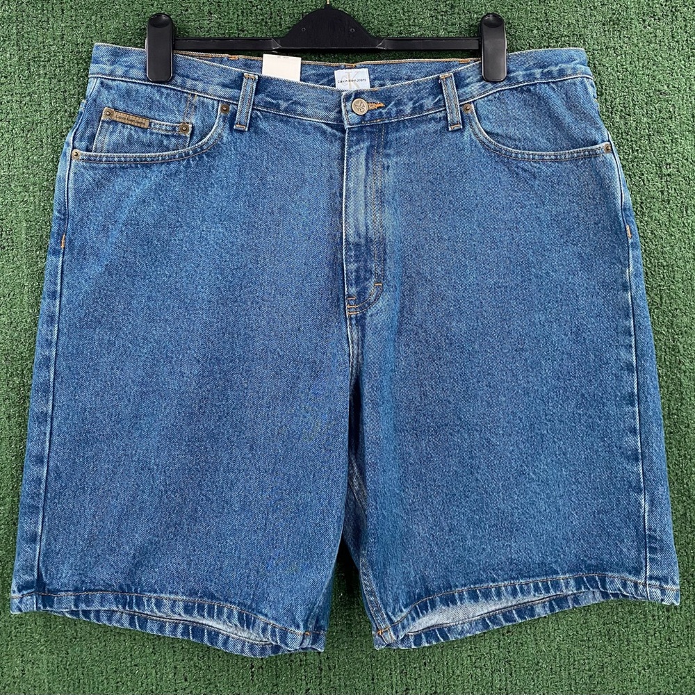 New Vintage 90’s Calvin Klein Denim Jean Shorts Jorts Mens Size 39